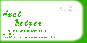 axel melzer business card